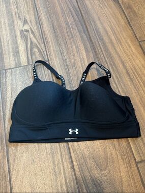 Under Armour Black Padded Sports Bra with Branded Straps